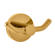 Крючок для ванной комнаты двойной Rav Slezak COLORADO COA0102ZK, золото брашированное