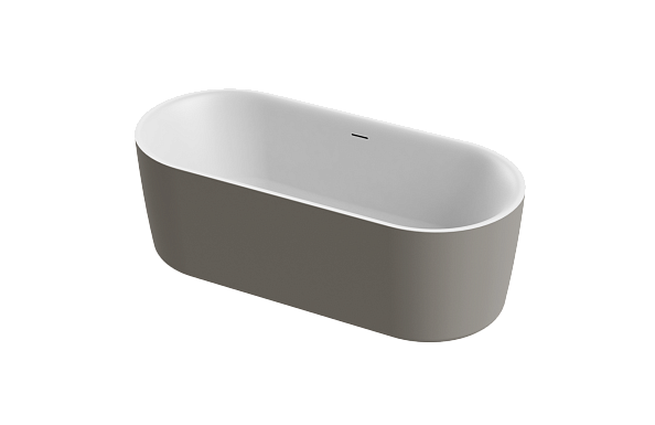 Акриловая ванна Cezares Metauro 180х80, Серый матовый (METAURO-INT-Central-180-80-60-G-W-MATT)