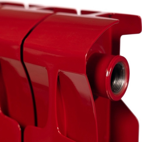 Биметаллический радиатор Rifar Monolit Ventil 350/4 секции с нижним правым подключением (VR), бордо