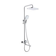 Душевая система Prohanss для ванны и душа с тропическим душем поворотный излив 25 см, хром (P62.24)