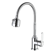 Смеситель для кухни с гибким изливом и режимом душ FRUD R42052-30, хром
