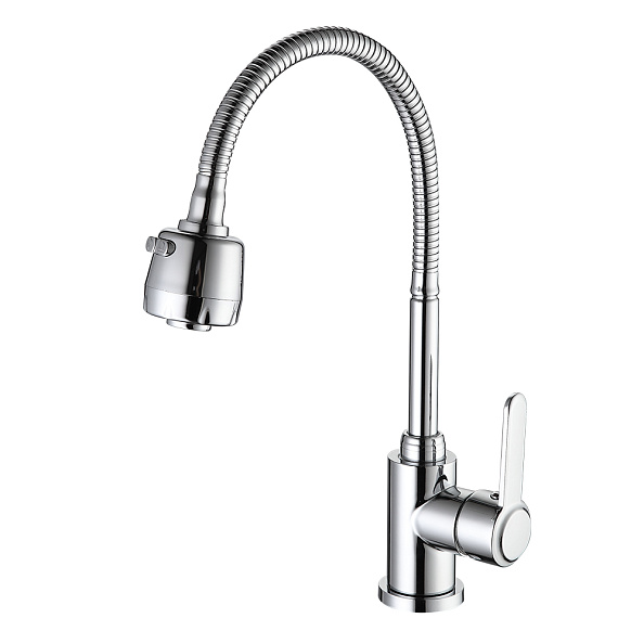 Смеситель для кухни с гибким изливом и режимом душ FRUD R42052-30, хром