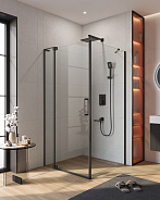 Душевой уголок Cezares Slider 100x90x195 мм, прямоугольный, nero (SLIDER-AH-1-100-90/100-C-NERO)