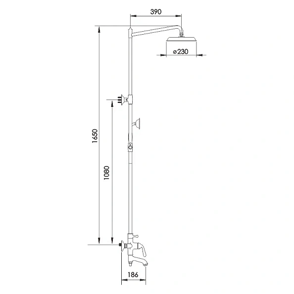 Душевая система Rose R0236E, золото