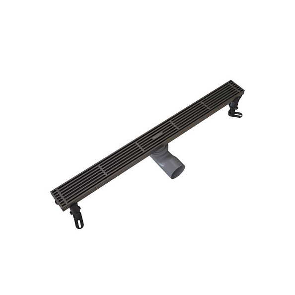 Душевой трап линейный Knotlor SDRW0600LGM, вороненая сталь