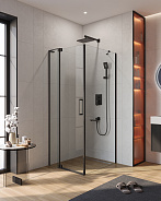 Душевой уголок Cezares Slider 90x80x195 мм, прямоугольный, nero (SLIDER-AH-1-90-80/90-C-NERO)