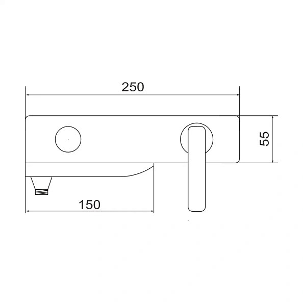 Смеситель для ванны Rose R2702, хром