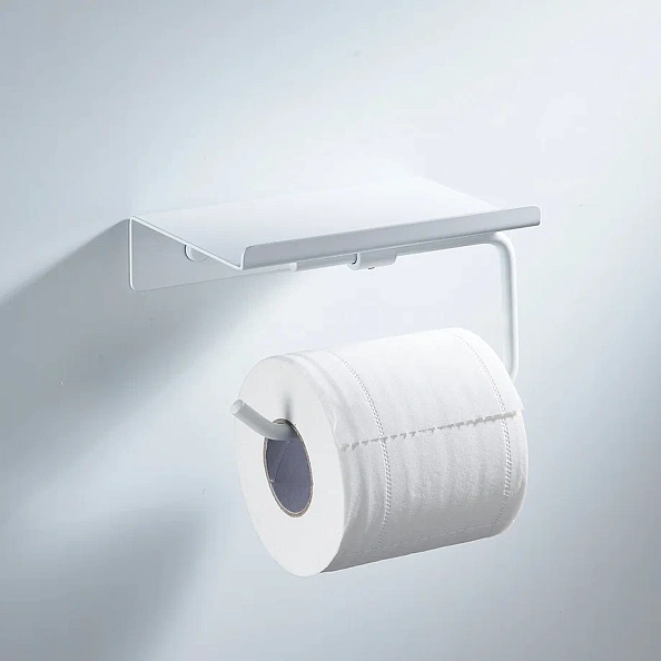 Держатель для туалетной бумаги с полочкой Shevanik SG5705C-1, белый