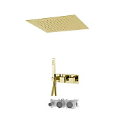 Душевой комплект Fima Carlo Frattini на 2 потребителя, золото брашированное (F3989WX9Q50OS)