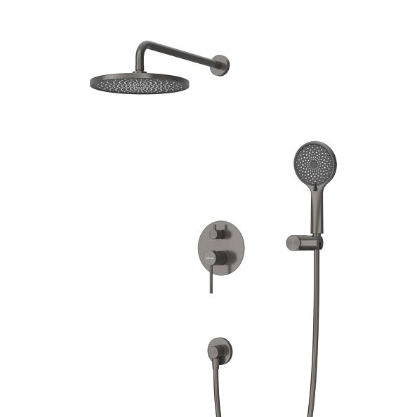 Душевой комплект встраиваемый Cezares Relax, оружейная сталь (RELAX-DSET-GM)