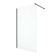 AQ WIW 08020BL Душевая перегородка Walk in с держателем 800x2000 профиль черный, стекло прозрачное ПРОДАЕМ ИЗ НАЛИЧИЯ