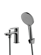 AQ1944BGM АЛЬФА смеситель врезной на борт ванны на 1 отв., оружейная сталь