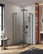 Душевой уголок Cezares Slider 90x100x195 мм, прямоугольный, nero (SLIDER-AH-2-90/100-100/110-C-NERO)