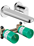 72528000S Set HG Rebris S смеситель для раковины настенный 2 отв. (72528000+13622180)