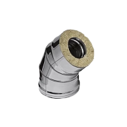 Колено-сэндвич 135° Ferrum (430/0,5мм + нерж.) Ф150х210