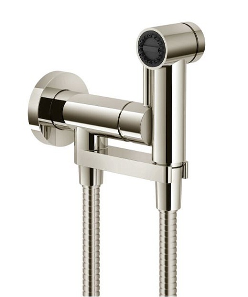 Комплект для гигиенического душа NOBILI AV00600NLP, встроенный (смеситель + гигиеническая лейка + шланг), никель
