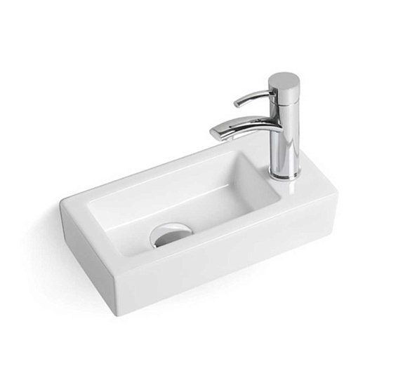 Раковина керамическая Vincea VBS-133R, 370*180*90, подвесная, цвет белый, правая