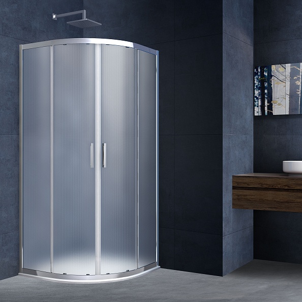 Душевой уголок Vincea Alpha (VSQ-3AL800MT) 800х800 мм, хром, стекло текстурное