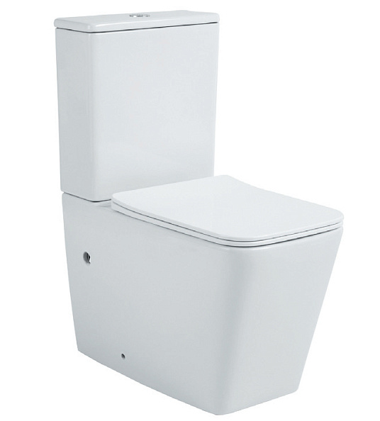 AQ1263N-00 ЛИБРА New Унитаз напольный безободковый с бачком 630*390*825мм, горизонтальный выпуск, тонкое сиденье с механизмом плавного закрывания, кре