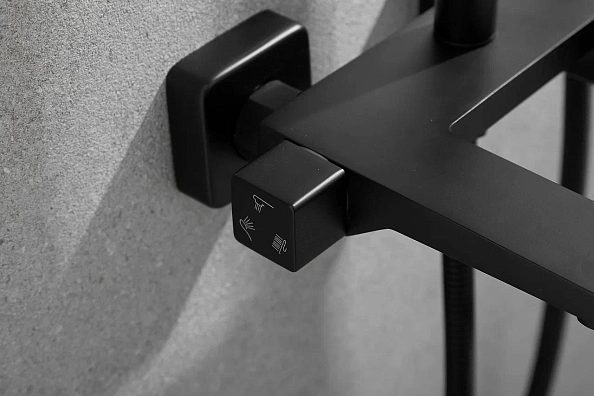 Душевая система Shevanik S9736H, черный