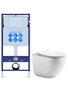 SET AQUATEK ГЕЛИОС (рама AQUATEK Standard INS-0000012+унитаз AQ1993T-00 ГЕЛИОС + с тонким сиденьем soft-close