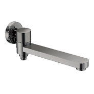 Излив поворотный Raglo R473.71.09 для ванны и душа 23 см с функцией переключения латунь, графит