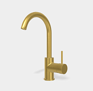 Смеситель для раковины Fima Carlo Frattini Spillo Up, брашированное золото (F3041OS)