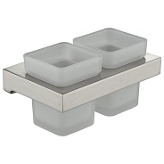 Стакан для ванной комнаты двойной Grocenberg AC0022NK, никель