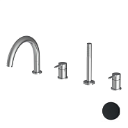 Смеситель для ванны и душа Fima Carlo Frattini Snap, черный матовый (F3124NNS)