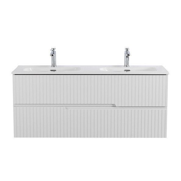 База под раковину подвесная Cezares Duet-N 1200х457х500, Bianco Lucido (DUET-N-1200-2C-SO-2-BL)