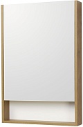 Зеркальный шкаф Aquaton Сканди 55 белый, дуб рустикальный 1A252102SDZ90
