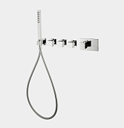 Смеситель для душа Fima Carlo Frattini Fimatherm, на 3 потребителя, никель брашированный (F3968X3SN)