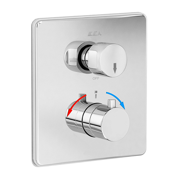 Термостатический смеситель E.C.A для ванны (внешняя часть) (102167215EX-KDE)