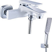 LM5914CW "ALLEGRO" Смеситель для ванны с коротким изливом, хром/белый