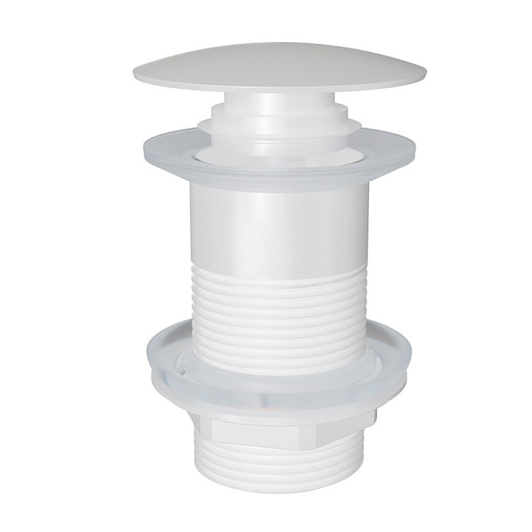 Донный клапан для раковины без перелива Knotlor BM9010WY, белый