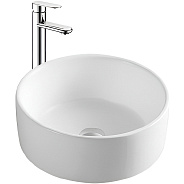 AQ5118-MW раковина 400*400*165 для установки на столешницу, матовый белый