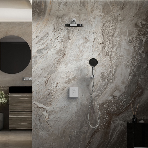 Душевой комплект Vincea Inspire VSFW-3I21T2CH встраиваемый, термостатический, 2 режима, хром