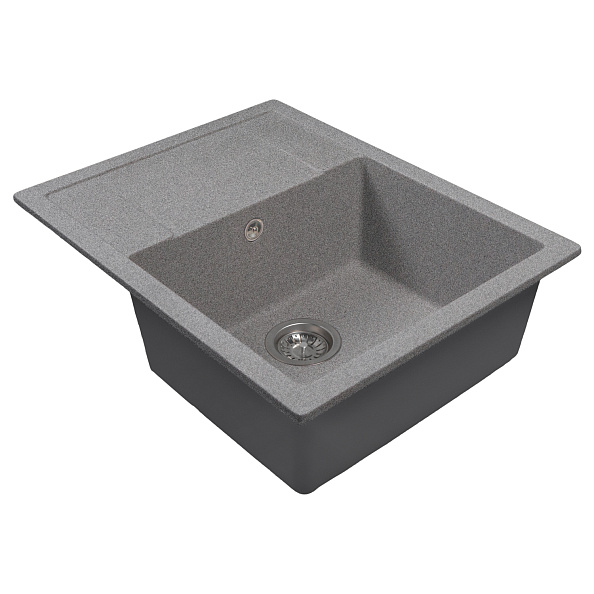 Мойка MIXLINE МЛ-ГМС115 (ML-GMS115) СТАНДАРТ с крылом, темно-серый (309), 645*505*190мм (558113)