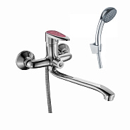 Смеситель для ванны FASHUN A2250RED, хром/красный