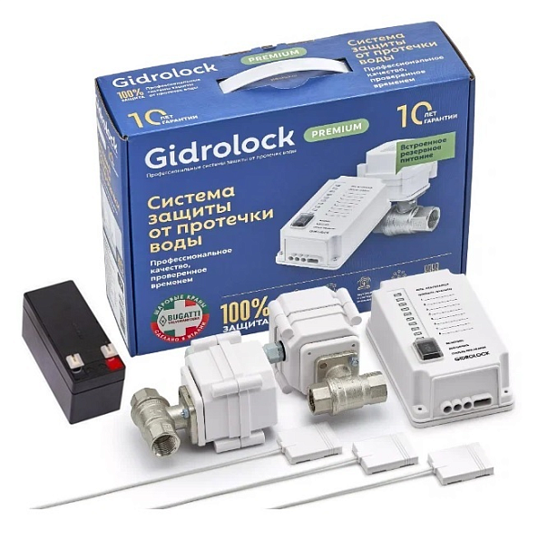 Защита от протечки воды Gidrolock Premium Bugatti 1/2"