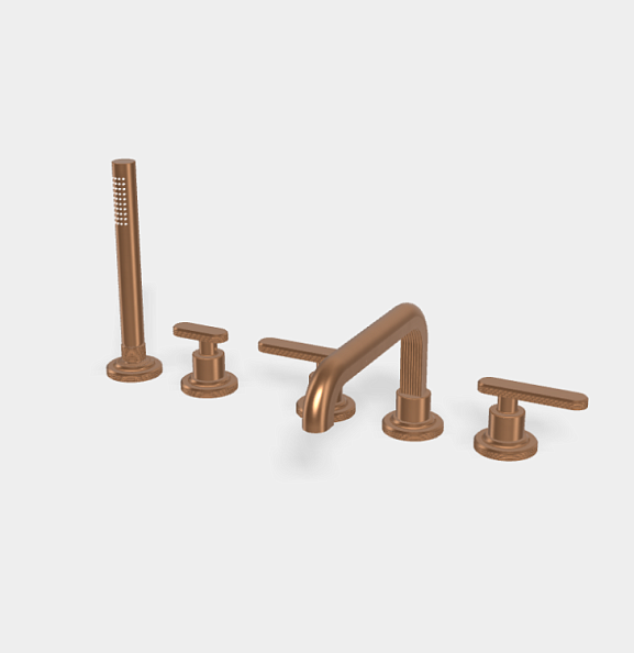 Смеситель для ванны и душа Fima Carlo Frattini Park Lane, бронза брашированная янтарная (F1324ZS)