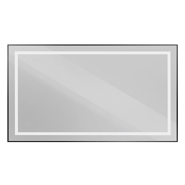 Зеркало в алюминиевой раме со встроенным светильником BelBagno Kraft 1400 х 32 х 800 (SPC-KRAFT-1400-800-SENS-NERO)
