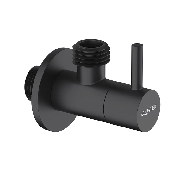 Угловой переходник AQUATEK, матовый черный AQ2452MB