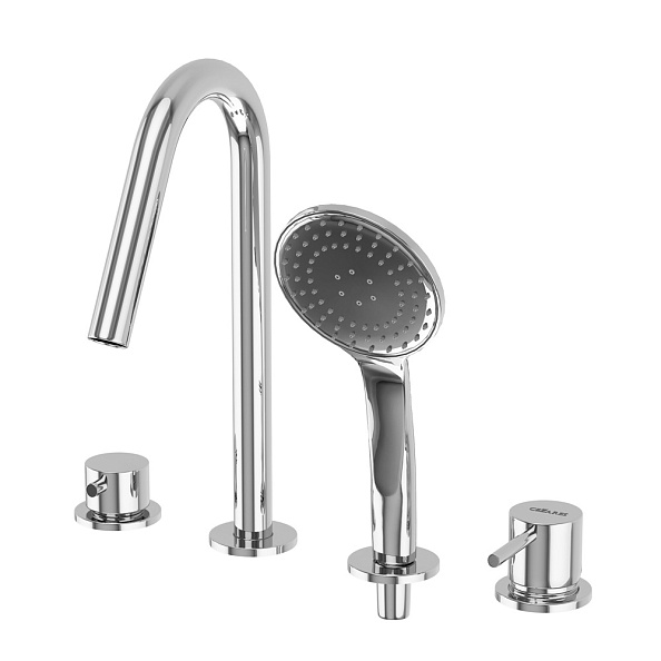 Смеситель на борт ванны Cezares Leaf, хром (LEAF-BVDM4-L-01)