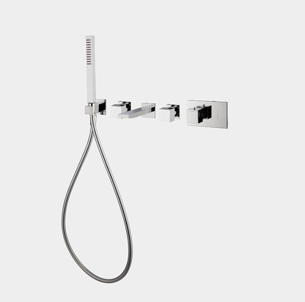 Смеситель для ванны и душа Fima Carlo Frattini Fimatherm, черный матовый (F3589X2NS)