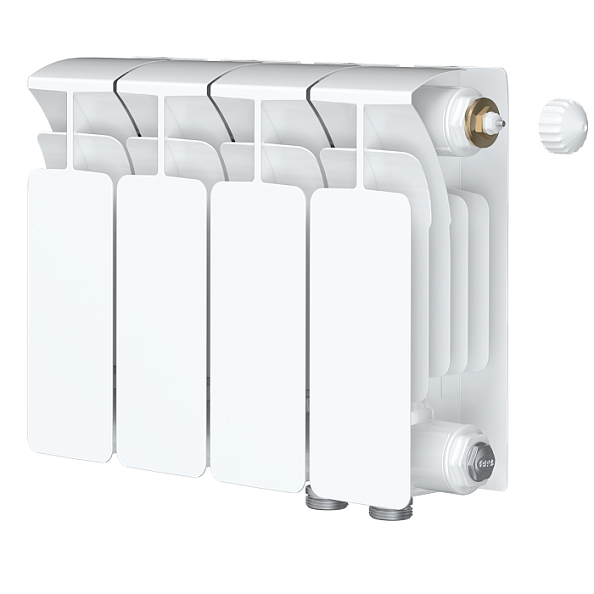 Биметаллический радиатор Rifar Base Ventil 200, 4 секции, с нижним правым подключением