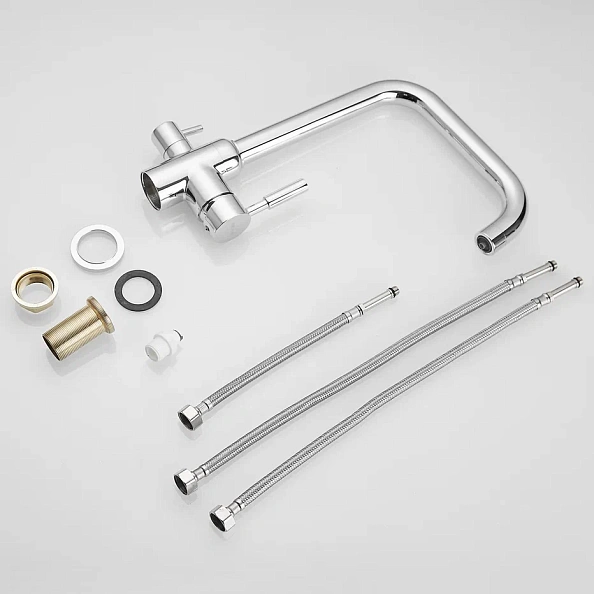 Смеситель для кухни с подключением фильтра Shevanik S268, хром