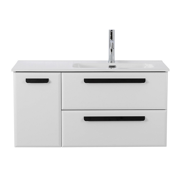 База под раковину подвесная Cezares Eco-Cer-N 1000х457х500, Bianco Lucido (ECO-CER-N-1000-2C-1A-SO-BL-R)