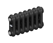 Стальной трубчатый радиатор Rifar Tubog 2018 B1, 7 секций антрацит, боковое подключение