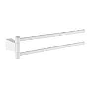 Полотенцедержатель поворотный двойной Shevanik SG5707C, белый